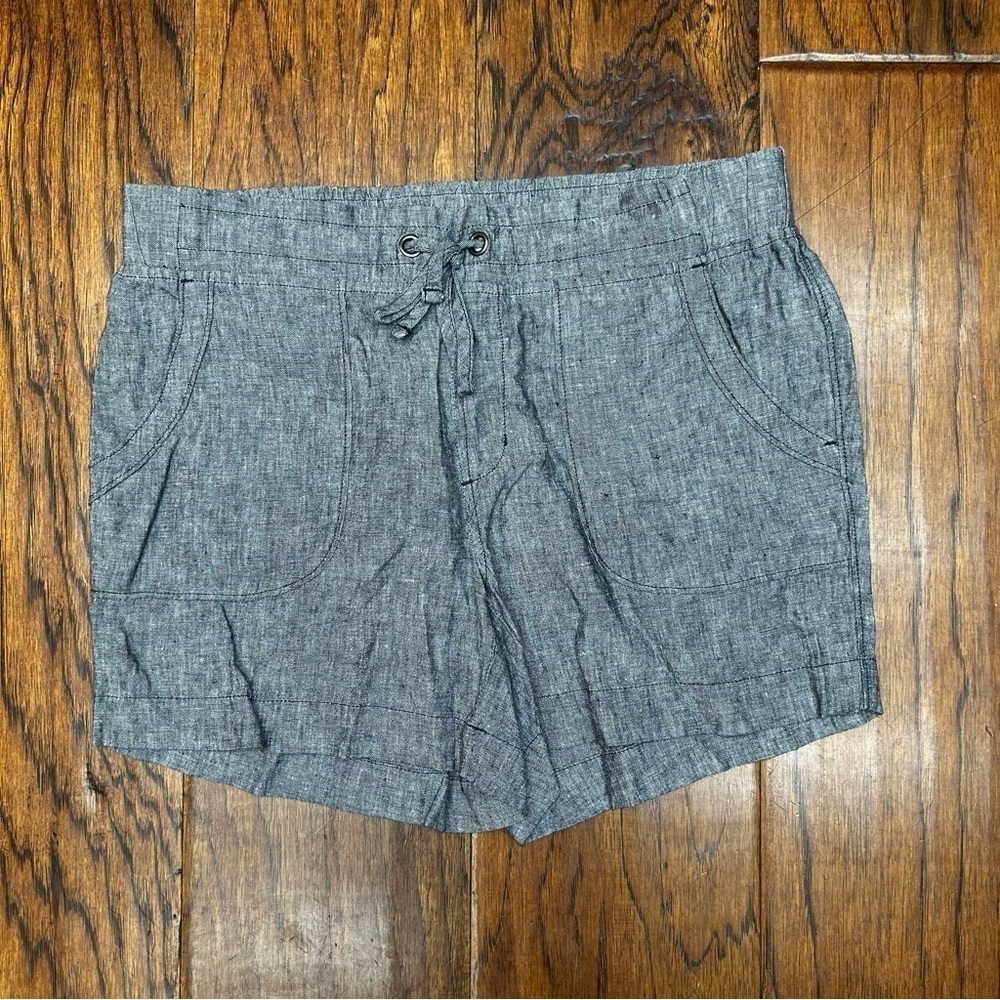 Athleta linen‎ flint mid rise shorts